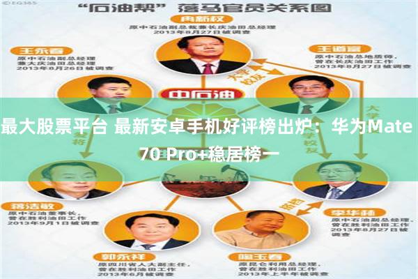 最大股票平台 最新安卓手机好评榜出炉:华为Mate 70 Pro+稳居榜一