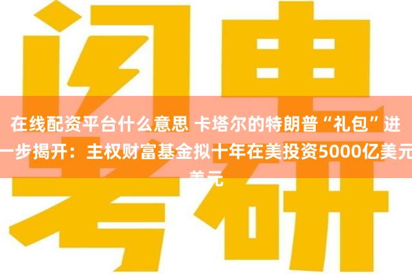 在线配资平台什么意思 卡塔尔的特朗普“礼包”进一步揭开:主权财富基金拟十年在美投资5000亿美元